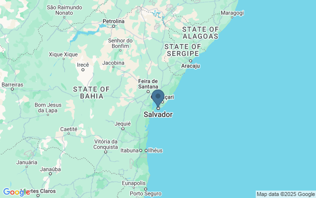Kaart met locatie Salvador da Bahia